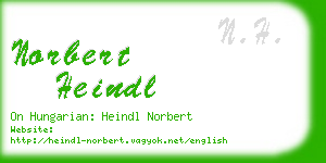 norbert heindl business card